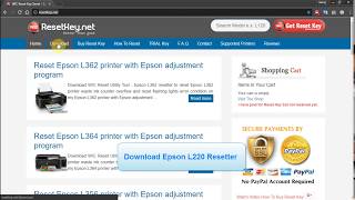 Reset Epson L220 printer  Epson L220 Resetter Adjustment Program [upl. by Eimrots]