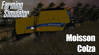 FS15  Les chazets  la petite ferme  moisson colza de nuit [upl. by Llenral]