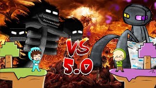 BEBE MILO ISLA de WITHER VS ISLA de ENDERMAN 🌴 MINECRAFT ISLA VS ISLA 50 con VITA [upl. by Augustin]