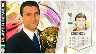 ICON 90 RATED HRISTO STOICHKOV PLAYER REVIEW  FIFA 22 ULTIMATE TEAM [upl. by Geiger]