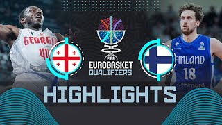 Georgia 🇬🇪 vs Finland 🇫🇮  Highlights  FIBA EuroBasket 2025 Qualifiers [upl. by Aifos]