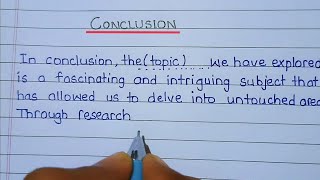 How to write Conclusion  Conclusion for file  Conclusion for project file Project File Decoration [upl. by Ylatfen]