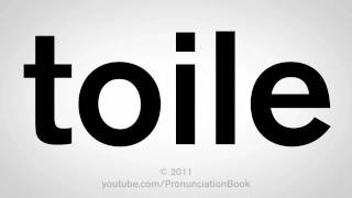 How To Pronounce Toile [upl. by Karlotta]