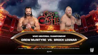 WWE 2K24 FULL MATCH — Drew McIntyre vs Brock Lesnar — WWE Title Match [upl. by Nev364]