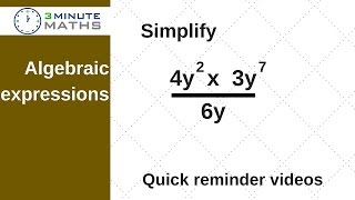 Indices  simplify with a fraction  GCSE level 3 [upl. by Nnil546]