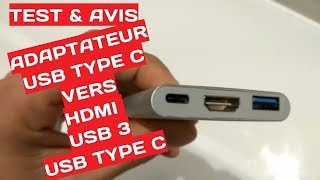 Test adaptateur usb type c vers HDMI et USB 3 [upl. by Nadual]