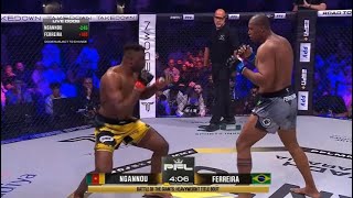 Francis Ngannou vs Renan Ferreira  KO HIGHLIGHTS  Extended   PFL Battle of the Giants [upl. by Zelikow]