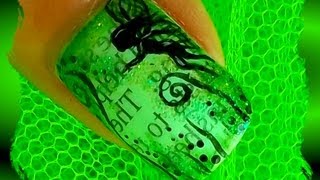 Green Fairy Newspaper Nails [upl. by Jurkoic249]