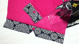 Cuff Sleeves Design cutting and stitching very easy  trendy Fashion [upl. by Ellie]