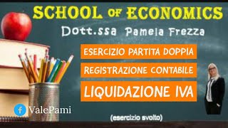 Esercizio Partita Doppia Registrazione Contabile Liquidazione IVA con i Mastri di conto [upl. by Leona]