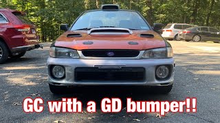 Installing A Subaru WRX Bugeye Bumper On My Impreza GC8  Pt2 [upl. by Asirem761]