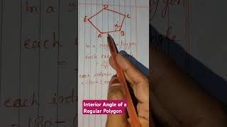 Interior angle of a regular polygon polygoninterioranglesmathstricksclass8th [upl. by Kotta]