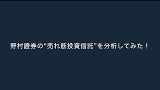 野村證券の“売れ筋投資信託”を分析してみた！ [upl. by Alba]