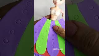 Diy Doll Making Prosses 😍 Gulabi Sharara ✨ shorts doll viral trending trend clayart [upl. by Aiket]