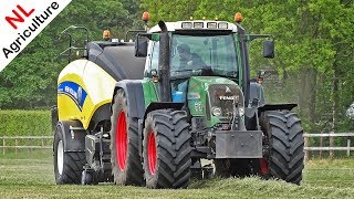 Pressing and Wrapping Bales  Fendt 820  New Holland Bigbaler  Blankespoor  2020 [upl. by Sutphin]