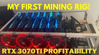 My First Mining Rig GPU NVIDIA 3070 TI Hashrates and Profitability [upl. by Yahsel]