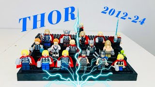 Every Lego Marvel Thor Minifigures Comparison 20122024 [upl. by Aninay]