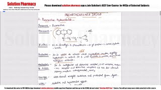 Class 53 Phenothiazine Drug Under Antipsychotic Drugs  Medicinal Chemistry 01  BPharmacy [upl. by Ansev]