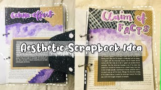 Aesthetic Scrapbook Idea  with pop up my project on school Literary Folio [upl. by Aziaf74]