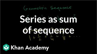 Series as sum of sequence  Sequences series and induction  Precalculus  Khan Academy [upl. by Ylenats]