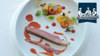 2 Michelin star chef Mauro Colagreco cooks duck with compote of plum [upl. by Ytok628]