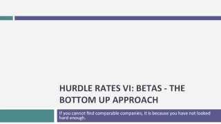 Session 10 Estimating Hurdle Rates  Bottom up Betas [upl. by Damarra]