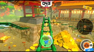 World 4 GOLDEN TEMPLE  ALL LEVELS  Super Monkey Ball Banana Rumble  Nintendo Switch [upl. by Khoury643]