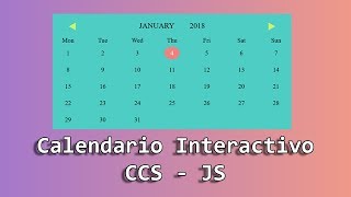 Cómo hacer un calendario con HTML CSS y JavaScript  Taller Desarrollo Web 2 [upl. by Godding]