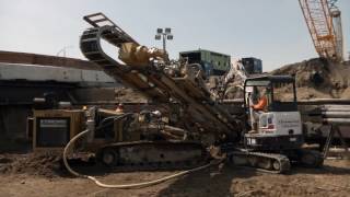 Fresno Trench Tieback Installation April 2017 [upl. by Atnomed]