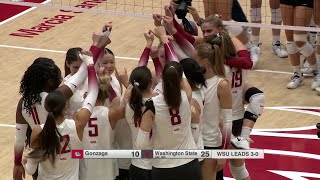 WSU Volleyball Highlights vs Gonzaga  102624 [upl. by Ecyrb]