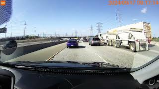 Lane Splitting Harley Crash into Rearview Mirror  9172024 [upl. by Haila]