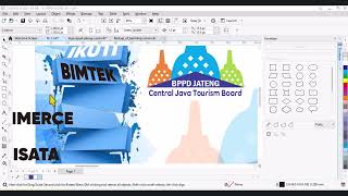 Cara membuat text sesuai dengan shape CorelDraw [upl. by Winson714]