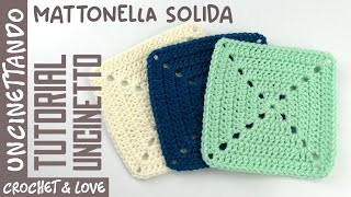 Come fare una Mattonella Piena  Tutorial Uncinetto [upl. by Anora]