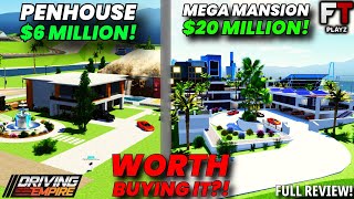 Is Penhouse amp Modern Mega Mansion Worth Buying It In Roblox Driving Empire Full Room Tour [upl. by Lerim971]