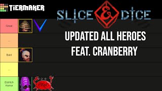 Updated Slice amp Dice 30 Character Tier List feat CranberryGod [upl. by Hillinck]