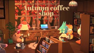 Acnh Lofi Music 🎧  Cozy Autumn  Halloween 🎃 Coffee Shop [upl. by Iatnohs260]