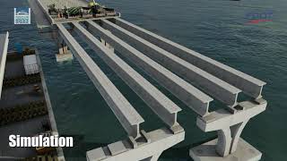 Pensacola Bay Bridge Deck Construction Simulation [upl. by Gizela948]