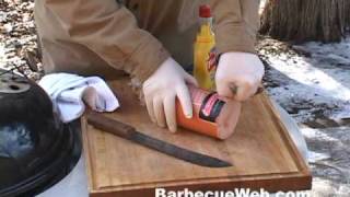 How to BBQ Hickory Smoked Bologna  Recipe [upl. by Neyu]