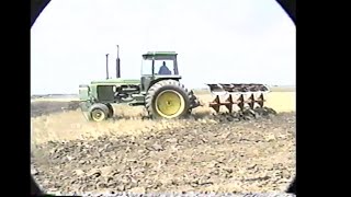 John Deere 4430 with WHITE 2 way rollover plow [upl. by Esemaj9]