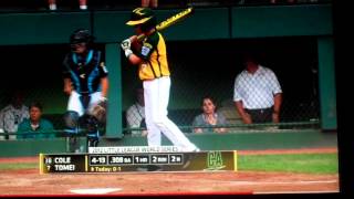 LLWS 2012 Clips Tennessee vs California Part 15 Tomeis RBI Double [upl. by Sankey]