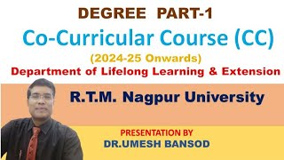 Co Curricular Courses by Lifelong Learning amp Extension of RTM Nagpur University [upl. by Madora101]