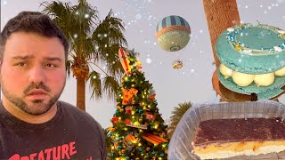 Disney Springs Christmas 2024  Snowing in Florida Eating Wine Bar George Millionaires Shortbread [upl. by Tlaw962]