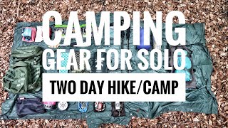 Camping Gear For Solo HikeCamp wild camping uk wild camping uk kit peddars way [upl. by Janna485]