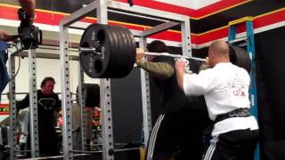 Mike OHearn Squatting 6plates No Belt or Knee Wraps [upl. by Fuchs]