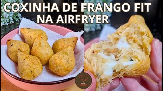 Coxinha de Frango FIT na AIRFRYER  sem massa e com requeijão pode congelar [upl. by Surovy]