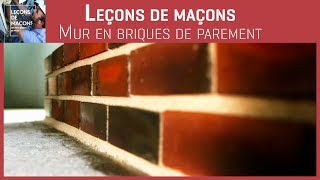 Les bons gestes en maçonnerie  Briques de parement [upl. by Anilrats]