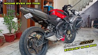 Pulsar RS 200 Exhaust in NS 200  Finest Sound Modification [upl. by Llehcsreh]