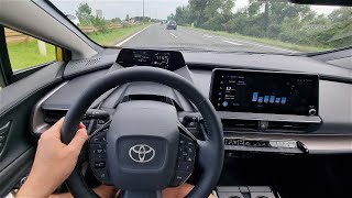 Toyota Prius Plugin Hybrid 2023  consumption on 130 kmh highway city empty battery [upl. by Ayifa]