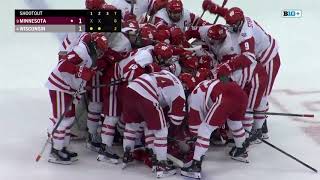 Wisconsin Hockey  Highlights vs Minnesota 2324 [upl. by Lalad]