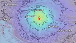 TERRIBLE SOUND OF EARTHQUAKES IN CROATIA  JEZIVI ZVUK POTRESA U PETRINJI  29122020 [upl. by Ajssatsan339]